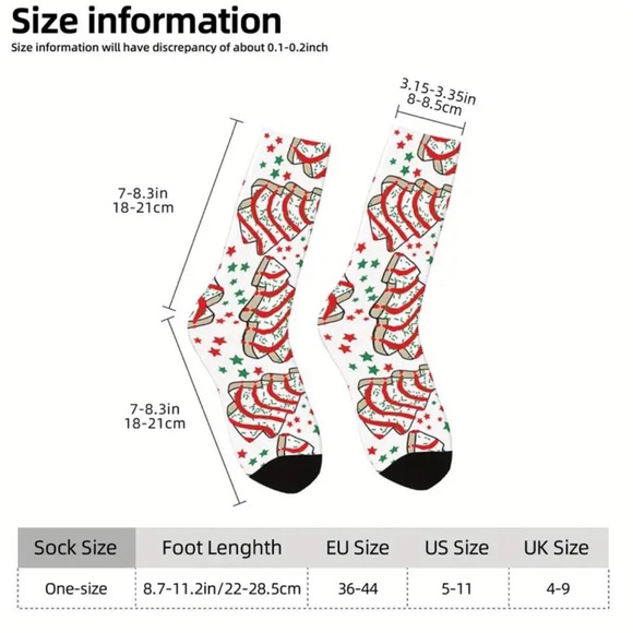 Christmas tree cake socks - Picture 4 of 7